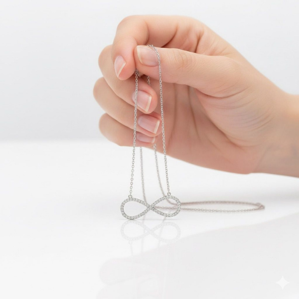 Ebedi Aşk 925 Gümüş Zirkon Kolye Seti